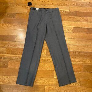 J Ferrar JF Flat Front Men's Formal Dress Pants 32x30 Gray Sharkskin NWT